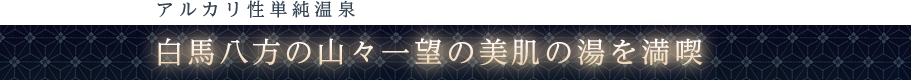 白馬八方の山々一望の美肌の湯を満喫